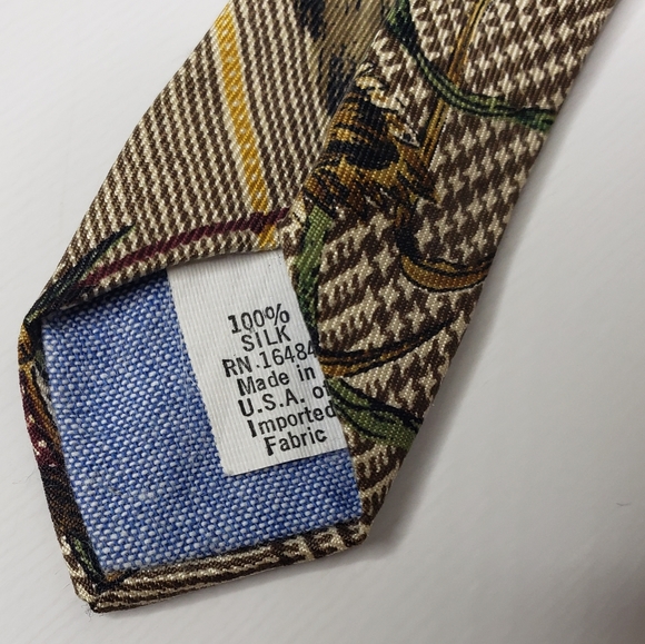 Britches Great Outdoors Water Fowl Duck Hunters Preppy Silk Tie - Picture 6 of 7